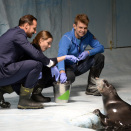 17. november: Kronprins Haakon og Prinsesse Ingrid Alexandra besøker akvariet Polaria. Senteret formidler forskningsbasert kunnskap om Arktis. Foto: Rune Stoltz Bertinussen / NTB scanpix